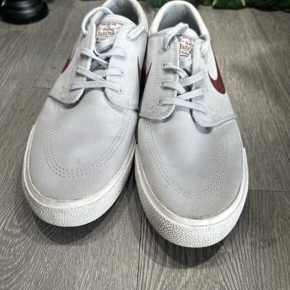 Mens Nike SB Zoom Stefan Janoski Gray Canvas Low Skate Sneakers Shoes Size 11 - Picture 3 of 9